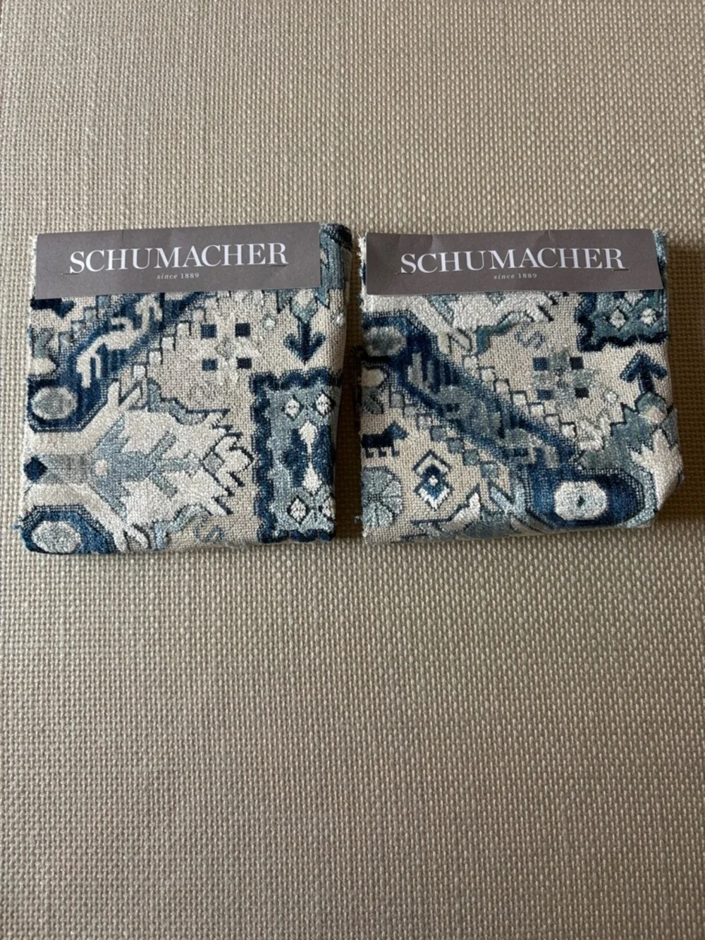 Schumacher branded fabric